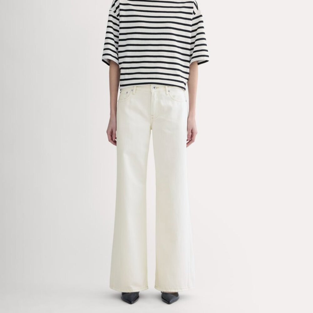 Everlane Women's Low-Key Jean in Bone White, Size 28